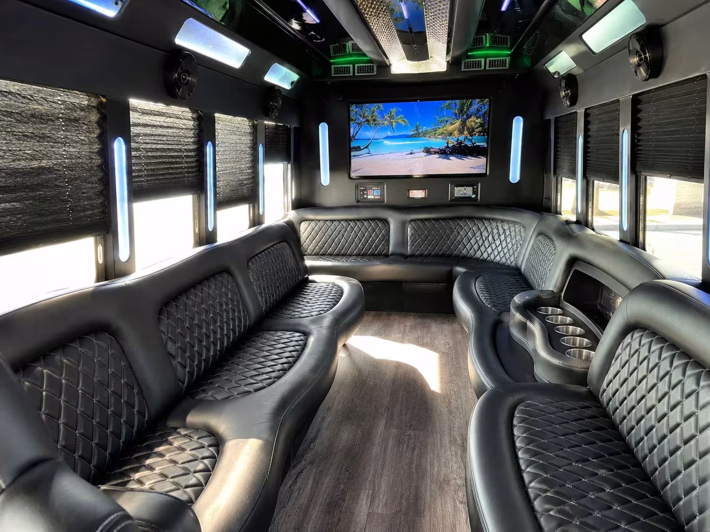 louisville prom party bus rentals with led lighting and sound