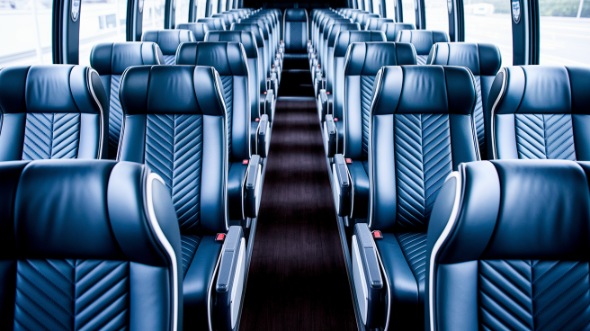 louisville 55 passenger charter bus inside