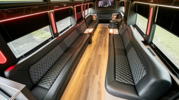 party bus rental interior louisville
