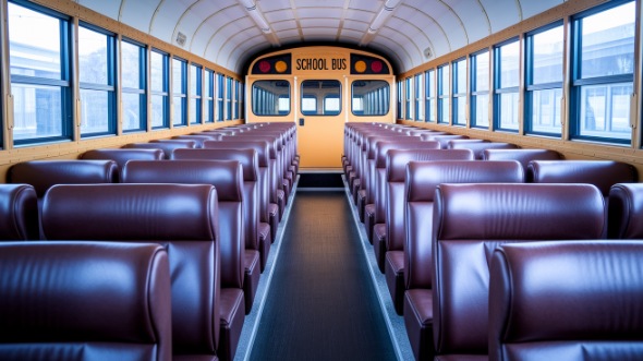 school bus rental interior louisville
